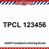TPCL Number Decal Sticker (Set of 2)