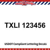 TXLI Number Decal Sticker (Set of 2)