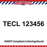 TECL Number Decal Sticker (Set of 2)