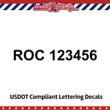 ROC Number Decal Sticker (Set of 2)