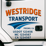 Custom Designed USDOT Truck Door Decal Lettering Signs For Semi-Trucks & Work Trucks (Set of 2)