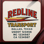 Custom Designed USDOT Truck Door Decal Lettering Signs For Semi-Trucks & Work Trucks (Set of 2)