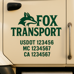 Custom Designed USDOT Truck Door Decal Lettering Signs For Semi-Trucks & Work Trucks (Set of 2)