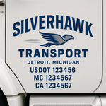 Custom Designed USDOT Truck Door Decal Lettering Signs For Semi-Trucks & Work Trucks (Set of 2)