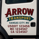 Custom Designed USDOT Truck Door Decal Lettering Signs For Semi-Trucks & Work Trucks (Set of 2)