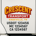 Custom Designed USDOT Truck Door Decal Lettering Signs For Semi-Trucks & Work Trucks (Set of 2)