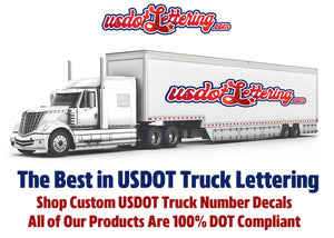 custom usdot lettering decal stickers