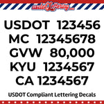 usdot 5 line decal