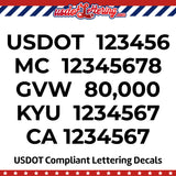 usdot 5 line decal