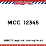 mcc number decal