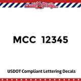 mcc number decal