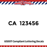 ca number decal sticker