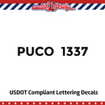 puco number decal