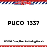 puco number decal