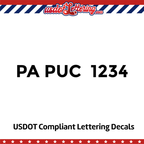 pa puc number decal