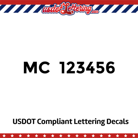 mc number decal