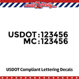 usdot mc truck door decal