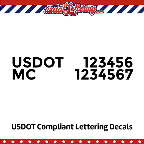 usdot mc truck decal