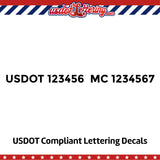 usdot and mc number decal 