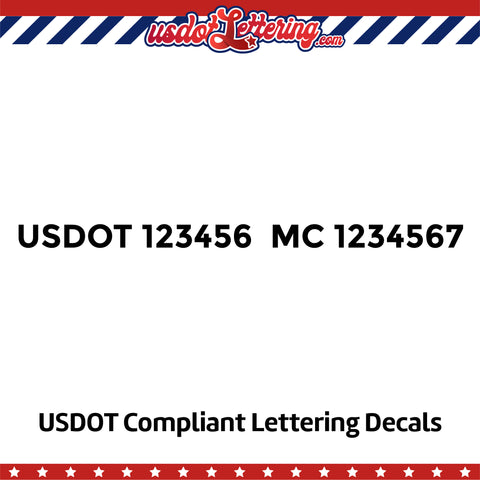 usdot and mc number decal 