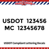 usdot 2 line decal