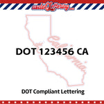 usdot decal california