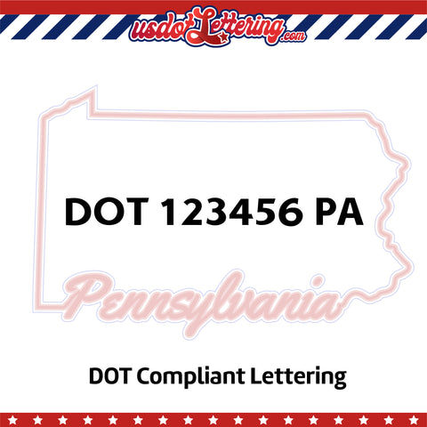 usdot decal Pennsylvania