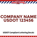 company name with usdot decal sticker