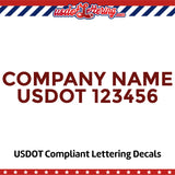 company name with usdot decal sticker