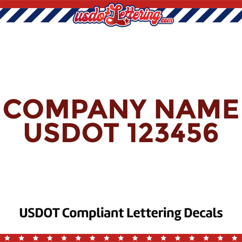 company name with usdot decal sticker