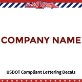 company name truck door decal