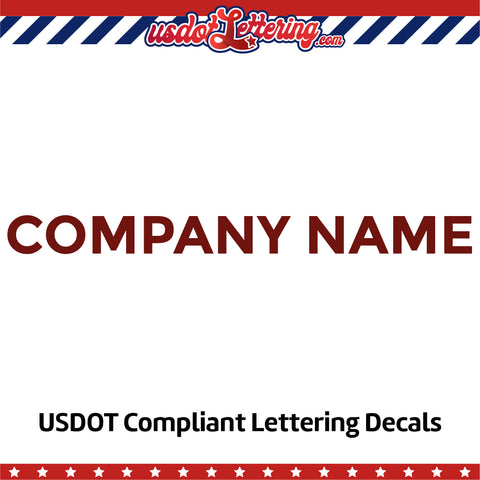 company name truck door decal