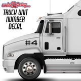 truck unit number decal