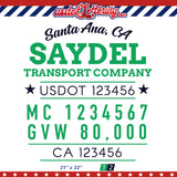 transport company name usdot decal