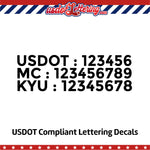 usdot mc kyu number decal