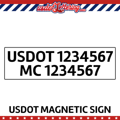 usdot mc magnetic sign