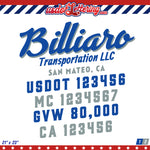 transportation usdot mc decal sticker