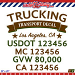 trucking usdot decal sticker lettering