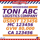 trucking door usdot decal