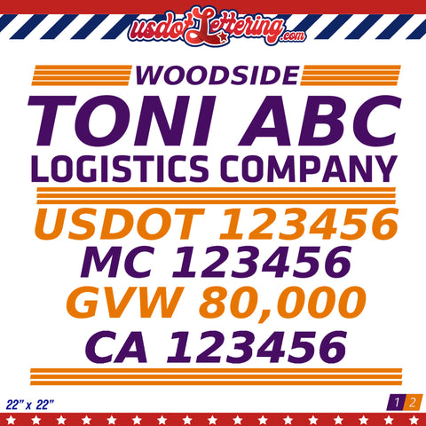 trucking door usdot decal