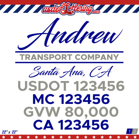 transport company door decal