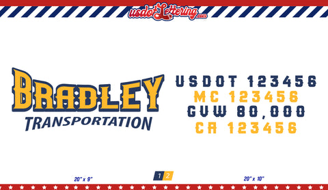 transport company usdot mc decal